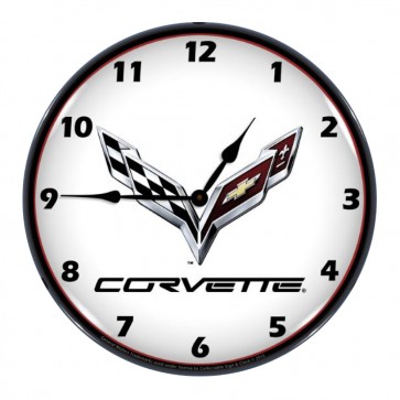 Corvette C7 | 14" LED Backlit Clock