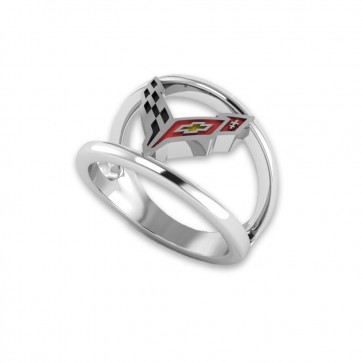 C8 Corvette Sterling Silver | Emblem Ring